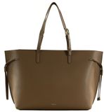 FURLA Ava Tote With Zip Toffee + Nero int Schoudertas Leer