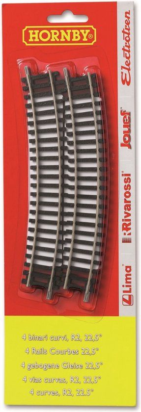 R606 My Village 4 Gebogen Rails 22,5 graden kersthuisje