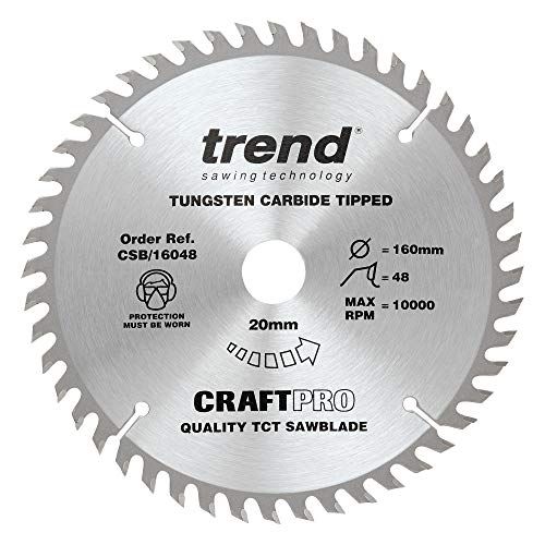 Trend CraftPro TCT Afkortzaagblad - 160mm - 48T - 20mm