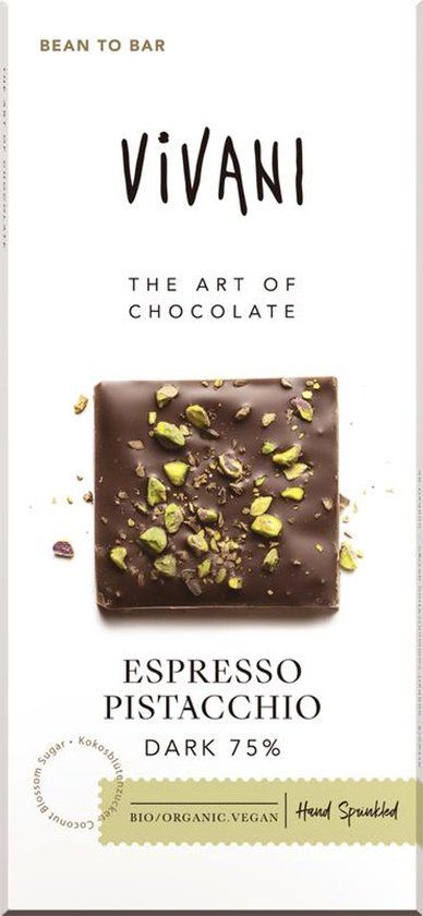 Vivani Espresso Pistacchio Dark 75% Bio (80 gr)