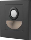 BES LED Brinton Lumostep LED Trapspot met Bewegingssensor - Inbouw Trapverlichting Vierkant Zwart - 3W 90lm - Helder/Koud Wit 6500K