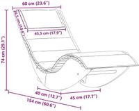 vidaXL Ligstoel, 2 stuks, massief acaciahout, bruin