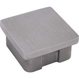 ECONOMY ECONOMY A/4732-50 eindkap hoekig 50 x 50 x 2,0 mm, roestvrij staal geslepen V2A, mat zwart, voor buis 50 x 50 x 2 mm