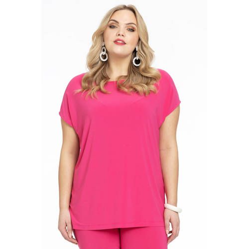Yoek Basic T-shirt - Dolce Roze - Travelstof