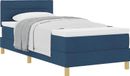 vidaXL Boxspringbed met kussens en hoofdbord, blauw, 90 x 190 cm, stof