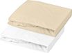 Domiva Set van 2 hoeslakens - 60 x 120 cm - Jersey - Wit/Pebbles