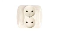 Contact-Simon AG2/12 stopcontact beige kunststof IP20 250V 90mm 37,5mm