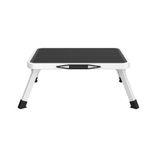 Well Home Opstapkruk, inklapbaar, metaal, antislip, wit en zwart