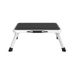 Well Home Opstapkruk, inklapbaar, metaal, antislip, wit en zwart