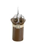 Twinox Manicure standaard 4-delig, echt rundleer, 6 x 12,5 cm