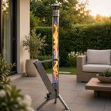 Granulés kachel Terrasverwarmer - Verticaal Ontwerp 132,2 cm - RVS