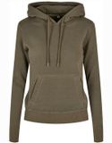 Build Your Brand Organic Dames Hoodie Olive Maat XL