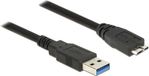 DeLOCK 85071 Câble USB 3.0 A vers Micro-USB B - 0,5 mètre - Noir