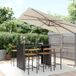 Maison Exclusive - Ensemble de jardin pour extérieur, 7 pièces, polyrotin noir et bois d'acacia massif
