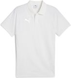 Puma TeamEVOSTRIPE Polo 659952 Heren Korte Mouw Katoen Regular Fit Wit/Zilver/Grijs Maat S