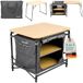 Skandika Skogard Campingkast, 3-in-1 design, bamboe werkspek, outdoor kast, opvouwbaar, 2 legplanken, draagtas, compacte klaptafel, campingkeuken, outdoor keuken, campingaccessoires, tent