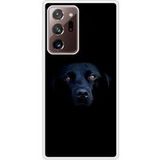Samsung Bedrukt siliconen hoesje compatibel met Galaxy Note 20 Ultra Chien noir