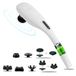 MEGAWISE Handheld rugmassageapparaat | Diepe weefselpercussiemassage voor rug, nek, schouders, taille en benen (onbewerkt gebroken wit)