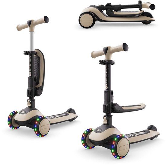 Kinderkraft HALLEY 2 2-in-1 Loopfiets en Driewieler Step - Wit