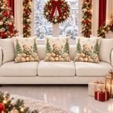 PETTI Artigiani Italiani 2 kussenslopen Kerstmis Teddy goud 35 x 35 cm