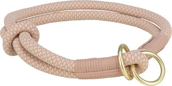Trixie Soft Rope pull-stop halsband roze S
