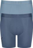 Sloggi Men SLG Base Soft Short - heren boxershort korte pijp (2-pack) - blauw