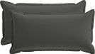 vidaXL - Kussensloop - 2 stuks - HOUTEN - Antraciet - 40 x 80 cm - Polyester