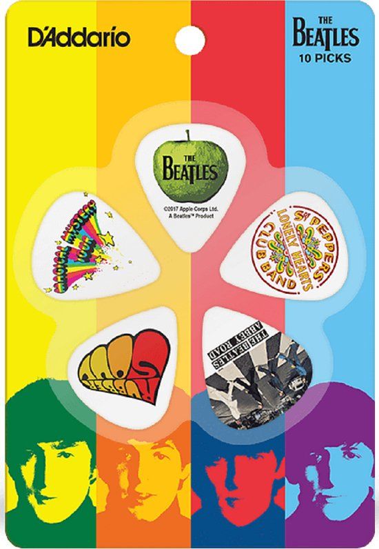 D'addario The Beatles Picks Albums 10-pakket, thin