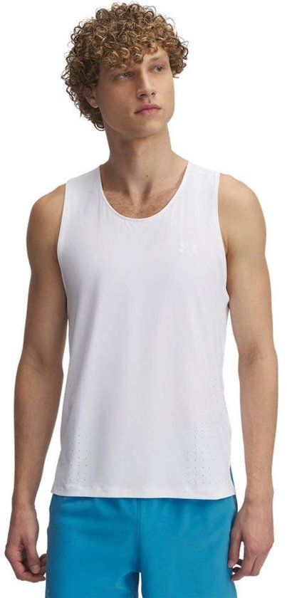 Under Armour Sportshirt Launch Elite Singlet 1389800 White 100-L