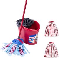 Vileda SuperMocio 3Action Mopset - Rood/Blauw - Met emmer en uitwringsysteem