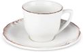 Karaca Elizabeth Ecru Theekop 180 ml - Porselein - Wit - 2-delige set