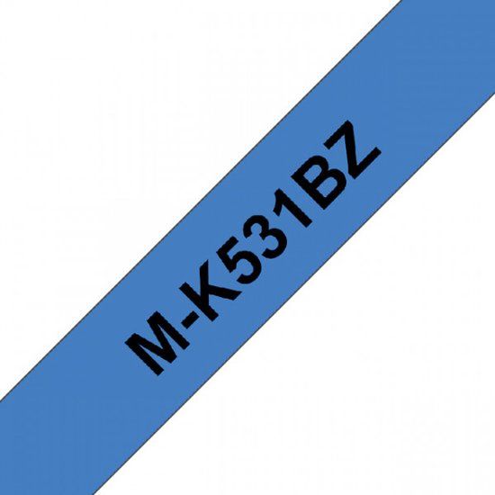 Brother MK531BZ Label Tape - Black on Blue - 8m