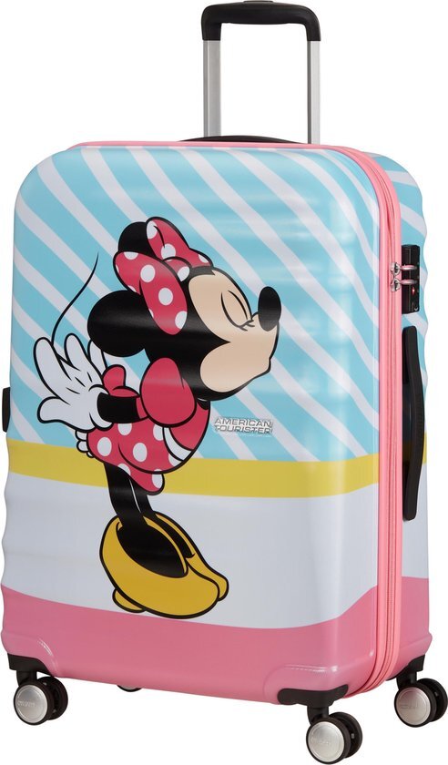 American Tourister American Tourister Wavebreaker Disney Spinner 67 minnie pink kiss Harde Koffer Roze