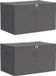 vidaXL Opbergbox 2 stuks nonwoven stof 60 x 43 x 35 cm 90,3 liter Antraciet
