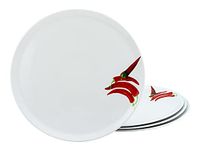 CreaTable, 23433 Serie Chilli 4-delig pizzabord van porselein, vaatwasser- en magnetronbestendig, gemaakt in Europa