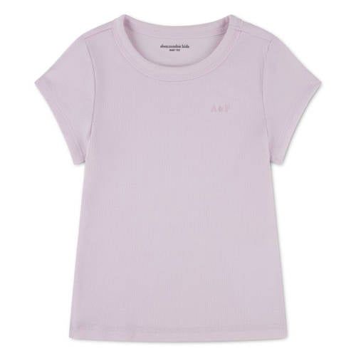 Abercrombie & Fitch T-shirt roze Meisjes Stretchkatoen Ronde hals Effen - maat 158-164