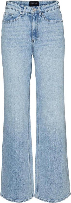 Vero Moda VMTESSA High Waist Wide Leg Jeans - Light Blue Denim - Women's W32/L30