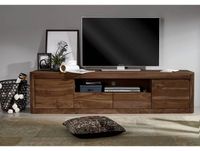 TORONTO Meuble TV 200x45 Palissandre teinté cerisier fumé