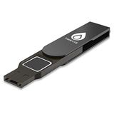 Thetis FIDO2 beveiligingssleutel vingerafdruk USB A, tweefactorauthenticator, meerlaagse bescherming HOTP/U2F-compatibel Windows, MacOS, Gmail, Linux voor kantoorbedrijven - zwart