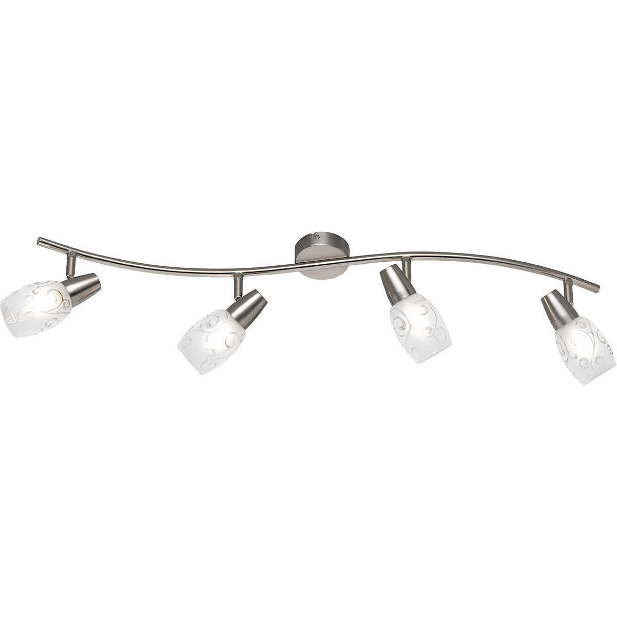 BES LED LED Plafondspot - Plafondverlichting - Trion Kalora - E14 Fitting - 4-lichts - Rond - Mat Nikkel - Aluminium