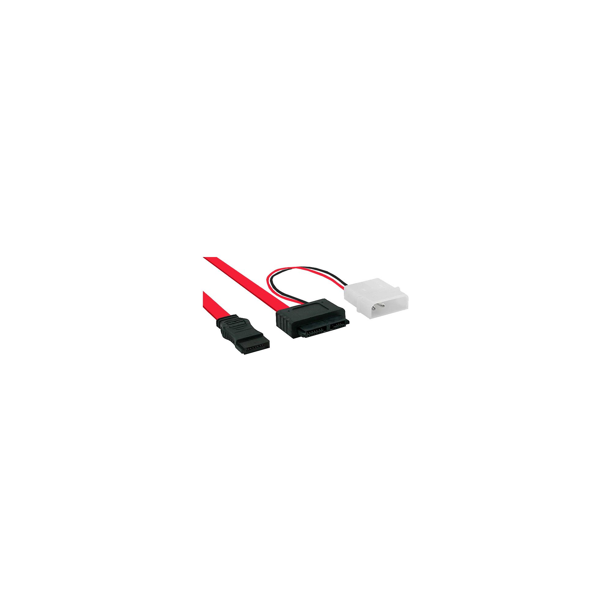 Inline SATA Cable 0.4m Red