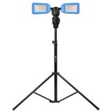 Högert Technik Schijnwerper met statief, 10.000 lm, SMD leds, IP54 stof- en waterbescherming, IK08 slagvast, verstelbare armen, 6500 K lichtkleur, stopcontact, 3 m kabel, -25 °C tot +45 °C