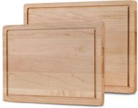 SOPHIOR Houten Snijplankenset Esdoorn - 35x25 en 42x30 cm - Met Sapgeul en Handvaten