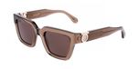 Ferragamo SF2066S Transparent brown 52/21/140 WOMAN Zonnebrillen