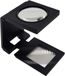Set de 2 loupes miniatures, grossissement 10x, avec échelle, en alliage de zinc, noir