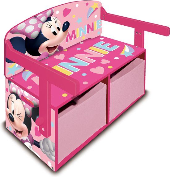 4KidsOnly Arditex Opbergbank Minnie Mouse 60 X 47 X 56 Cm Hout Roze