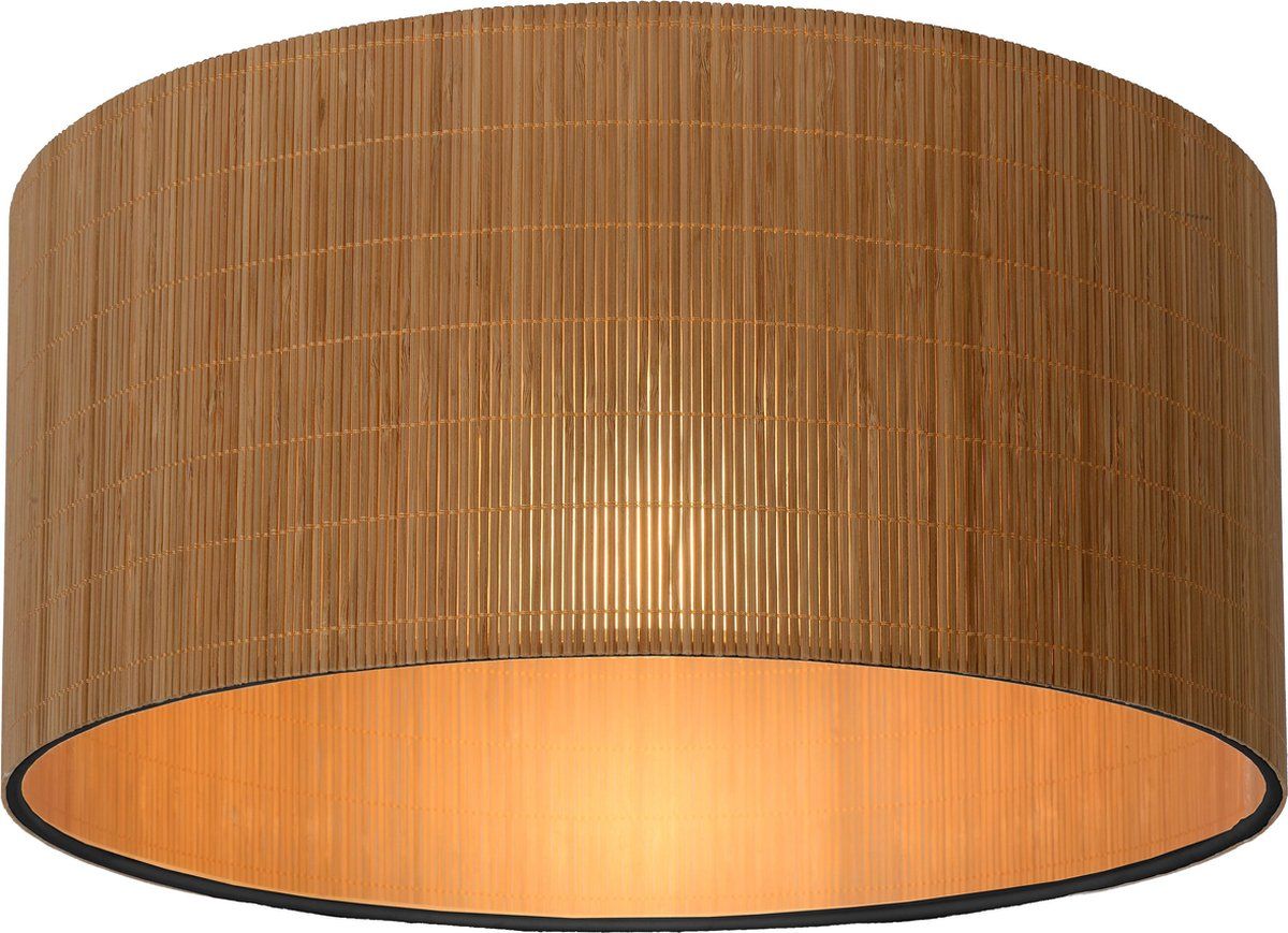 Lucide MAGIUS - Plafonnière - Ø 42 cm - Licht hout - Beige - Bamboe