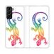 Beschermhoes Samsung Galaxy S21 Plus Beschermhoes van leer, motief: Dieren, Maori Salamander