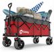 Merkloos Bolderkar opvouwbaar - Zwart - 300 L - 200 kg - Voor strand en tuin