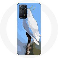 Maniacase Etui Redmi Note 11 Pro 5G kaketoe papegaaien wit vogels
